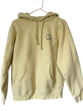 Ivory Ella Hoodie Yellow Buttercup Fields of ButterFlies Small